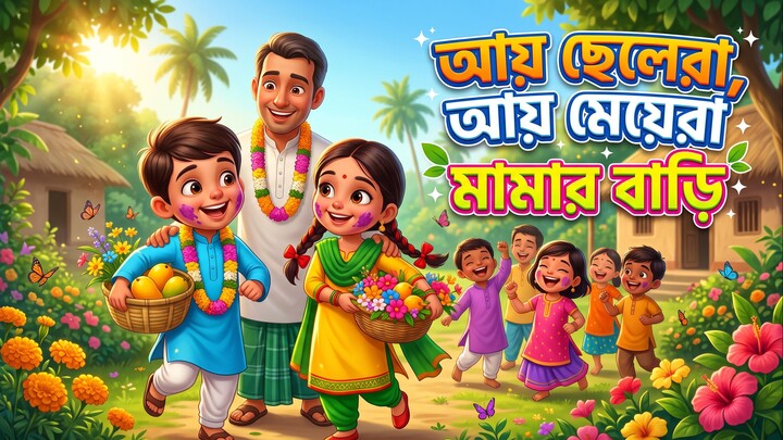 Ay Chelera Ay Meyera | Mamar bari | আয় ছেলেরা, আয় মেয়েরা | মামার বাড়ি | Bangla Rhyme- বাংলা ছড়া