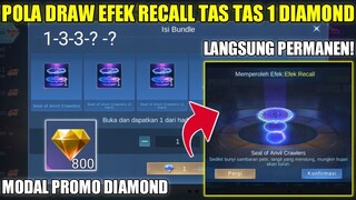 POLA GACHA RECALL TAS TAS 1 DIAMOND 2023!  LANGSUNG DAPET EFEK RECALL SEAL OF ANVIL PERMANEN