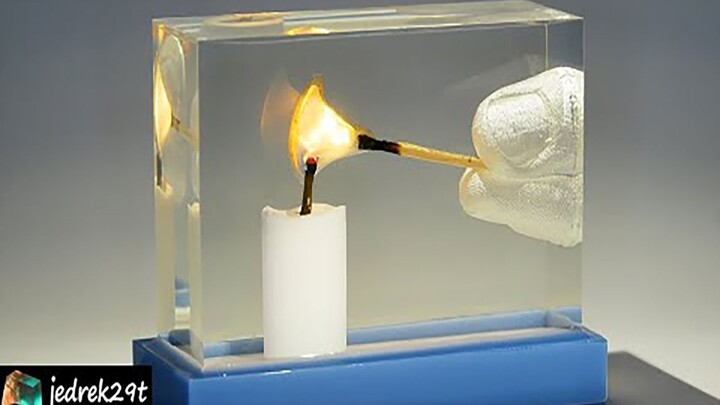 Immersive resin crafting: When I light a long-dormant candle...
