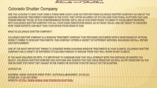 Colorado Shutter Company