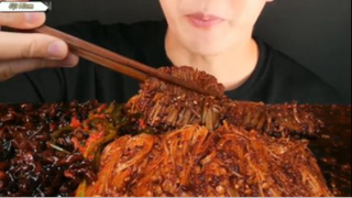 Mì nấm bạch tuột sữa sốt cay phần 4 #mukbang