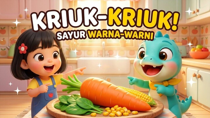 Wortel Jingga Kriuk-Kriuk! 🥕 Lagu Anak Belajar Sayur | Nara & Chiko