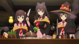 Megumin, Arue, and YunYun make a potion | Konosuba An Explosion on This Wonderful World!