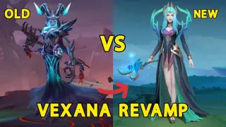 UGLY VEXANA VS BEAUTY VEXANA NEW REVAMP HERO AND SKIN EFFECT COMPARISON SIDE BY SIDE MOBILE LEGENDS