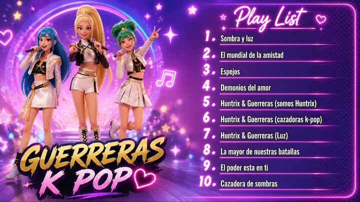 🎵 GUERRERAS K-POP 💜✨ | PLAYLIST COMPLETA | Huntrix & Guerreras 🎤🔥
