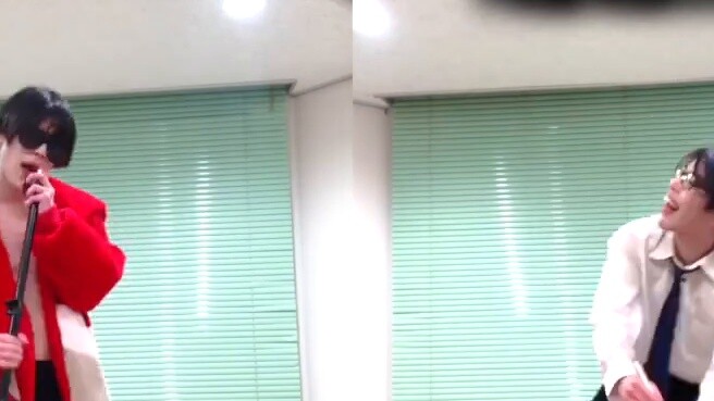 A dance comparison between a Japanese boy band and a girl band! However, something strange seems to 