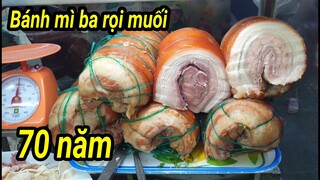 Xe bánh mì Ba Rọi Muối "khổng lồ" hơn 70 năm, khách xếp hàng mua nườm nượp