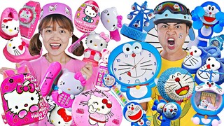 Thử Thách Mua Đồ Doraemon và Mua Đồ Hello Kitty - Ai Mua Được Nhiều Đồ Đẹp Nhất ? Hà Sam