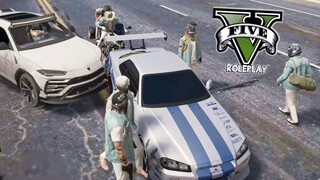 DIKEPUNG SEKELOMPOK GANGSTER DI TOL KANAN !! GTA V ROLEPLAY