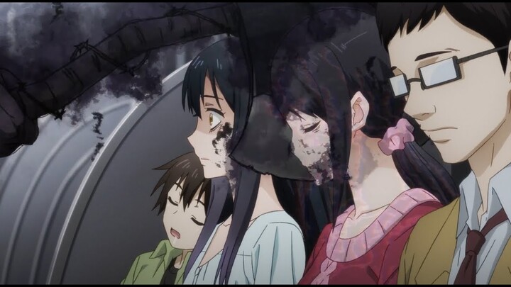 reaper arrive's in mieruko's train // mieruko-chan episode 8