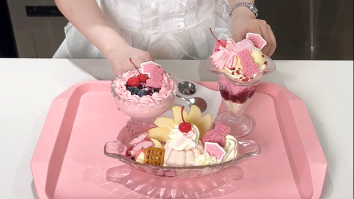 Immersive dish preparation at a dessert shop — A bestie's daily routine running a shop