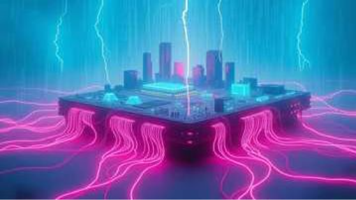 Rain on Neon Circuits (A)