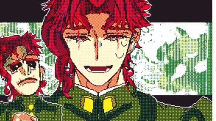 [Hand drawn きジョジョ]_Kakyoin でらくらく安楽死meme_[うごメモ]⚠️ネタバレ&Read the note