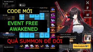 [COUNTER: SIDE] Code mới + Cách chơi Event Bingo kiếm FREE Awakened + Quả Summon Hilde khó quên :)