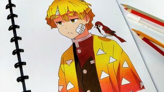 Zenitsu Agatsuma || Speed Drawing Anime Kimetsu No Yaiba