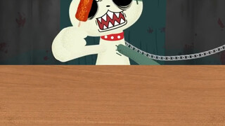 Zombie cat eating animation! (Korean sausage)