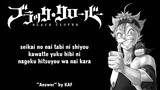 Black Clover Ending 11 Full『Answer』by KAF | Lyrics