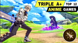 Top 12 NEW Anime Games TOP TIER LEVEL TRIPLE A Game Anime RPG & MMORPG Android iOS