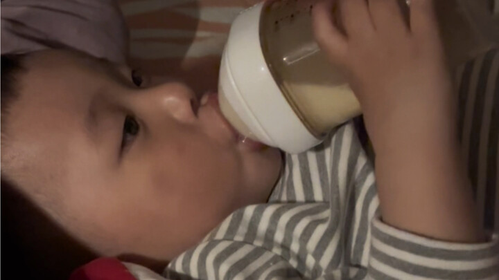 Immersive monkey drinking milk