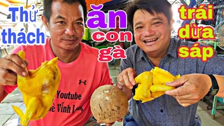 Thử thách Thánh Ăn Cái Tàu ăn hết con gà ủ muối, nguyên trái dừa sáp đặc và bộ thêm tô cơm.