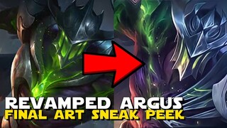 SNEAK PEEK AT REVAMPED ARGUS FINAL SPLASH ART! SKINNY ARGUS? | MOBILE LEGENDS NEW REVAMPED ARGUS!