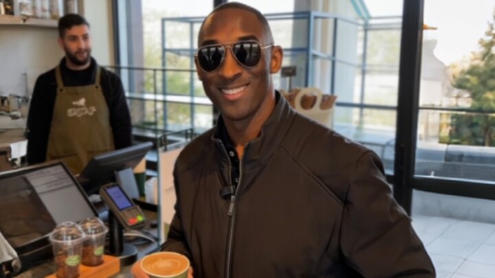 【AI tạo hình】Kobe tuyên bố tái xuất tại quán cà phê, chứng minh với Hướng Tả Bác Dương rằng phong độ