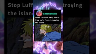 When Zoro And Sanji Had To Stop Luffy Island Destroyer Attack #anime #onepiece #sanji #zoro #luffy