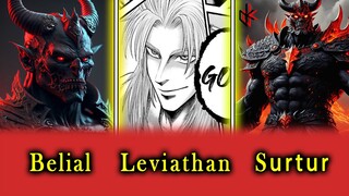 Leviathan. Quái Vật Bất Tử. Belial. Chúa Quỷ Địa Ngục. Surtur. Hung Vật Thần Giới Bắc Âu.