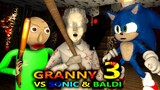 GRANNY 3 VS BALDI & SONIC CHALLENGE ft. an Angry Bird (official) Minecraft Horror Game Animation