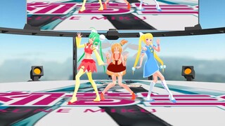 【mmdパラレルタウン】エミリー・リンダ・ヘレナで魔法でア・ラ・ドーモ