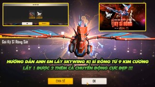 FREE FIRE | HƯỚNG DẪN ANH EM LẤY SKYWING KỊ SỸ RỒNG TỪ 9 KIM CƯƠNG - LẤY 1 ĐƯỢC 2 THÊM HÀNH ĐỘNG !