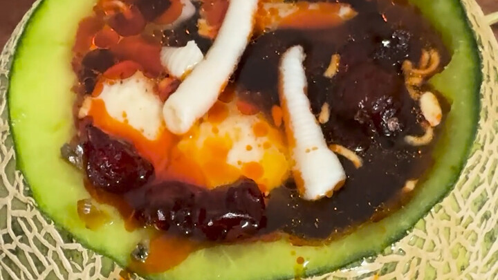 Sea Sausage and Fruit Salad
