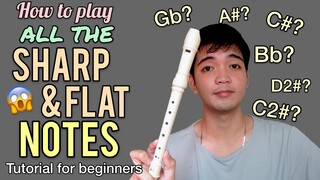 RECORDER FLUTE TUTORIAL 2021 - How to play all the Sharp and Flat Notes