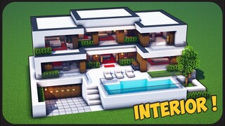 Cara Membuat Interior Rumah Modern Sultan ! || Minecraft Modern Pt.93