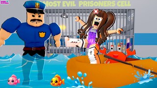 FUGIMOS DA PRISÃO NADANDO🌊 Roblox ESCAPE OBBY NEW WATER PRISON BORRY FAMILY
