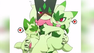 Kucing Daun Baru dan Keluarga Eevee! - (Koleksi Anime @tontarotaro)