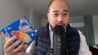 ASMR Eating Sounds - Space Rocket Ice Lolly  🚀🍨