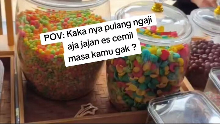 Pulang ngaji nyemil Es Cemil dung