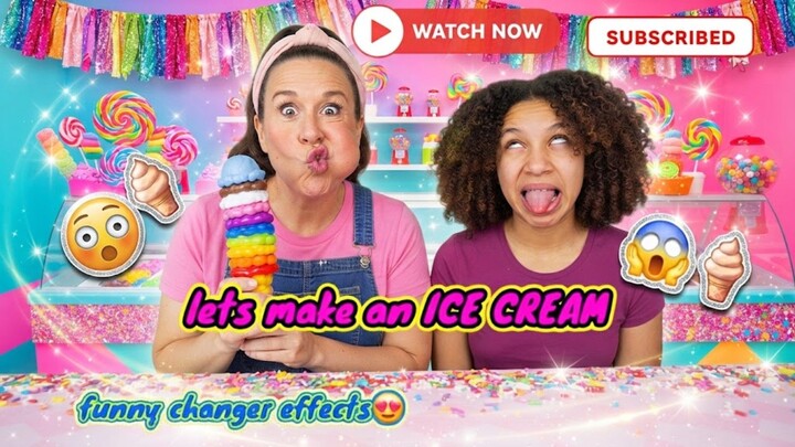 rachel male an ICE CREAM😍🤩🌈FUNNY EFFECTS