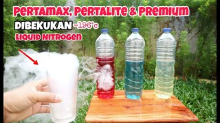 TIDAK BISA BEKU?  Minus 196°C  Pertamax, Pertalite & Premium dibekukan lalu dibakar #experiment