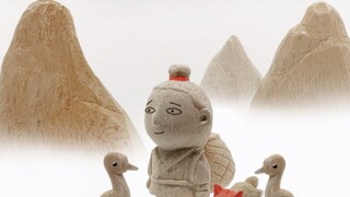 I actually carved a bunch of wood sculptures to make animations, and created the second film "Geese,