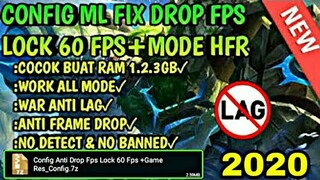 CONFIG ML ANTI DROP FPS LOCK 60 FPS | WAR ANTI LAG SCRIPT | FIX DROP FPS | RAM 1GB MOBILE LEGENDS