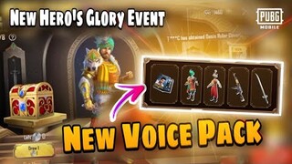 Get New Burak Dzcivit Voice Pack, Free Legendary Warrior Popularity | PUBG MOBILE | HERO'S GLORY