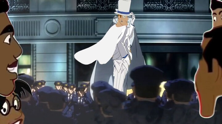Phantom Thief Kidd remains elegant despite being surrounded by everyone