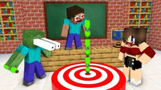 Monster School : BABY MONSTERS GIRLS vs BOYS BOTTLE FLIP CHALLENGE - Minecraft Animation