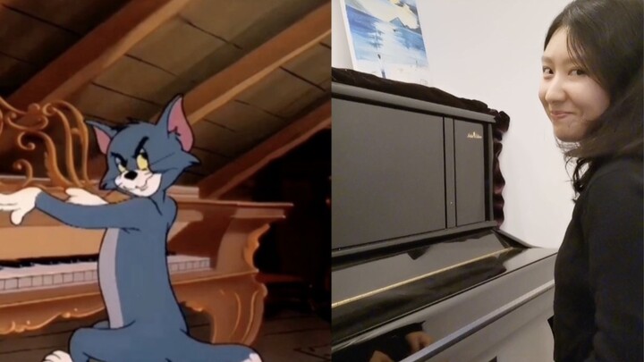 Tom and Jerry: Playing the piano with Teacher Tom