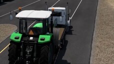 Transporting a tractor by truck