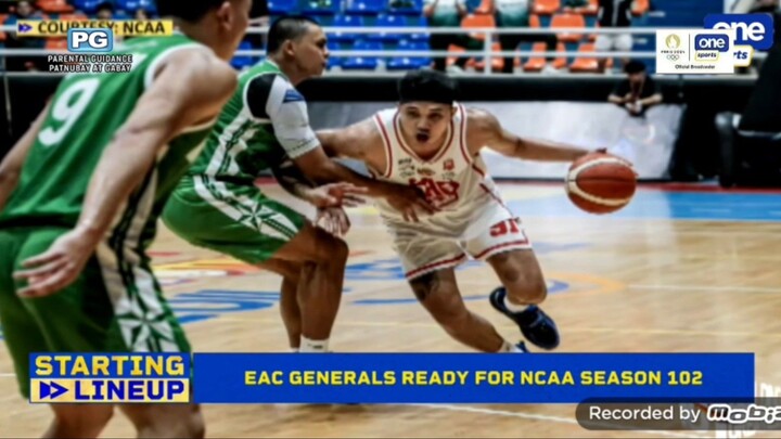 One Sports HD Get to know the EAC Generals ahead of NCAA Season 102 | STARTING LINEUP