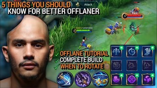 OFFLANE TUTORIAL 2021, ROTATION AND BUILDS | BRUNO BEST BUILD 2021 - MASTER BODAK MLBB