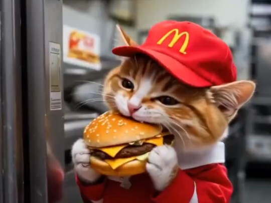 【AI】قطط ماكدونالدز الموظّفات